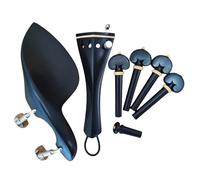 Piroli per accordatura del violino Set completo di parti for violino, accessori in ebano, misura 4/4, mentoniera, cordiera, puntale Per la band(Ebony wood E)