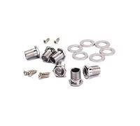 Piroli per Chitarra Set da 6, Metallo Argento Stile Mezza Luna