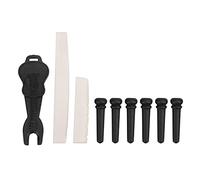 Piroli per ponte per chitarra acustica, kit completo di piroli per ponte, in osso di bue e ebano, con rimozione delle unghie, per la riparazione e la manutenzione della chitarra acustica, migliora la