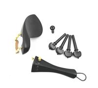 Piroli Per Violino In Ebano Mentoniera Accordatore Cordiera Set Di Accessori Per Viola 4/4(3)