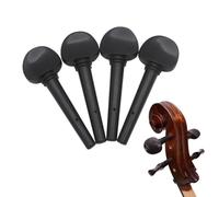 Piroli per violoncello professionali in legno d'ebano, accessori per strumenti musicali, realizzati a mano per misure 4/4, 1/4, 1/2, 3/4, 4 pezzi(4/4)
