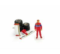 Pironi Driver Figure + Alettoni + Set Gomme Diorama Accessory 1:43 Model CH02T