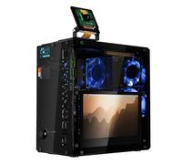 Pironman 5 Pro Max - Mini case per PC con touchscreen da 4,3" per Raspberry Pi 5, OpenClaw KI-Agent, Dual NVMe RAID 0/1 NAS, fotocamera, microfono, audio, M.2 Hailo8, LLMs ChatGPT/Gemini (RPI5 non