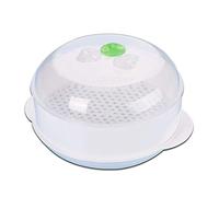 Piroscafo a microonde, cumer per verdure a microonde 8,4x7,1x4,7 pollici con piroscafo di riso a microonde a microonde PP di grado alimentare trasparente con manico per cottura a vapore, piroscafo