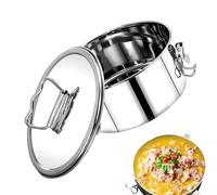 Piroscafo per torte, piroscafo per alimenti, a forma di padella a vapore, a forma di flangia con coperchio, stampo per torta in acciaio inox, padella antiaderente, pentola a vapore per cheesecake,
