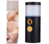 Piroscafo Ricaricabile Nano Spray Nano con Indicatore a LED per Idratazione Profonda - Spruzzatore di Atomizzazione Nera da 20 Ml per Idratazione della Pelle (BLACK)