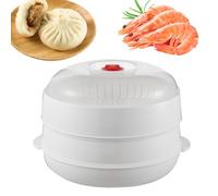 piroscafoa microondecon coperchio e vassoio - cestino a vapore vegetale, piroscafoalimentare sicuro a microondeper gnocchi di pasta patate di mais per pesce di carne, pentole a cottura rapida sana