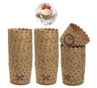 Pirottini Carta Cupcake Forno Cottura,pirottini per muffin carta,50 pezzi Stampi in carta kraft Bowknot per muffin Dessert,Compleanni e Feste, Biodegradabili e Eco-compatibili, Marrone