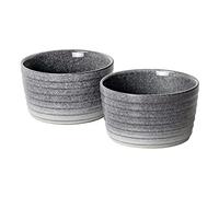 Pirottini Ceramica per Soufflé, UNICASA Ramekins Set di 2 x 240ml, Pirottini da Soufflé in Porcellana per Muffin, Cupcake e Budini - Glassa di Reazione, Grigio