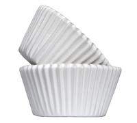 Pirottini colorati per cupcake, in carta oleata, 50 mm, per cupcake, muffin (50, bianco)