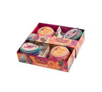 Pirottini con 24 Topper per Muffins o Cupcakes. Trolls Conf. 48