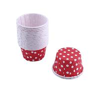 Pirottini da forno, 100 pezzi di carta torta di carta fodera per cupcake involucro di muffin tazza di cottura per la festa di nozze XMAS 8 colori (2 x 1,5 x 1,2 pollici)(2#)