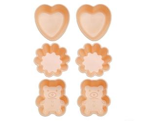 Pirottini da forno riutilizzabili in silicone progettati per cupcake, gelatine, budini e altro ancora, resistenti al calore e flessibili set di strumenti per la cottura delle torte (rosa)