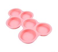 Pirottini in silicone resistenti al calore, da -40 °C a 230 °C, sicuri | Confezione da 4 stampi in silicone, 3 cavità ciascuno, perfetti per friggitrice ad aria, muffin, hamburger, colazione