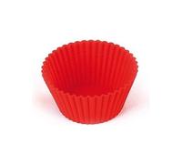 silikomart 25.420.01.0165-6 stampi per cupcake a forma rotonda, in silicone, 6,8 x 6,8 x 3,2 cm, colore: Rosso