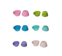 pirottini muffin Stampo for budino in silicone resistente circolare da 12 pezzi, for, gelatina, friggitrice ad aria(D set)