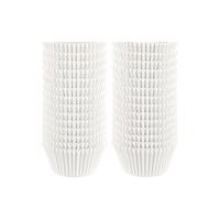 Pirottini Per Cupcake 200-100 Pz Fodere for cupcake Tazze di carta standard da forno for muffin Involucri for for antipiega for matrimoni Per Muffin(White,500pcs)