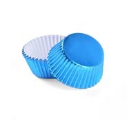 Pirottini Per Cupcake 200 pz. Tazze in foglio di alluminio addensato Fodere for cupcake Mini Stampi for muffin for torte for la cottura Per Muffin(Blue)