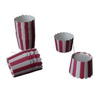 Pirottini per cupcake, Pirottini di carta for muffin e cupcake, fogli alluminio, multicolori, 50 pz(Red)