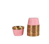 Pirottini per Muffin Carta 100 pezzi di carta for muffin dorata for cupcake, tazza antiolio for, vassoio for da forno, for involucro for, festa nozze(White)