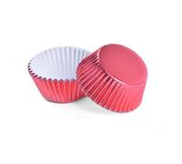 Pirottini per Muffin Carta 200 pezzi di carta stagnola oro fodere for cupcake oro/argento/rosso/blu/nero colore puro cottura muffin cup cake wrapper custodia(Red)