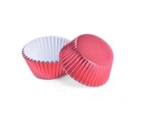 Pirottini Per Muffin Carta 200 pz. Tazze in foglio di alluminio addensato Fodere for cupcake Mini Stampi for muffin for torte for la cottura(Red)