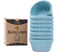 Pirottini Per Muffin Carta Standard,200 Pezzi Blu,Sicurezza Alimentare & Rivestimento Antiaderente & Resistente al Grasso,per Feste,Dimensioni Standard