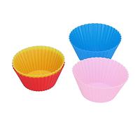 Pirottini per Muffin in Silicone, da -60 ℃ a 220 ℃ Pirottini per Torta Rotondi Riutilizzabili in Silicone per Uso Alimentare Pirottini da Forno in Silicone Fodere per Cupcake in