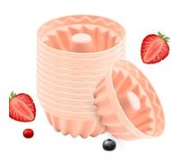 Pirottini per per cupcake - Fodere flessibili per muffin in silicone, stoviglie ecologiche resistenti al calore | da forno per muffin, 12 pezzi, vassoio per cupcake sicuro e non tossico