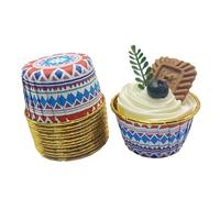 Pirottini per torte, Pirottini for Muffin E Cupcake In Alluminio Multicolor 50 pz(Deep Blue)