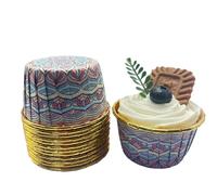 Pirottini per torte, Pirottini for Muffin E Cupcake In Alluminio Multicolor 50 pz(Yellow)