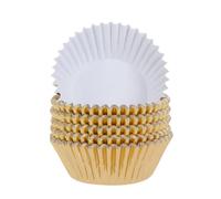Pirottini per torte, Pirottini in Carta for Cupcake 100 pz Multicolor 7.5x5x3cm(Gold)