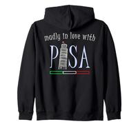 Pisa, la torre pendente, disegnata a mano, Italia amore Felpa con Cappuccio
