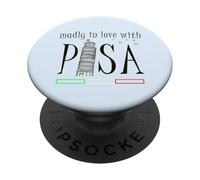 Pisa, la torre pendente, disegnata a mano, Italia amore PopSockets PopGrip Adesivo