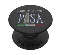 Pisa, la torre pendente, disegnata a mano, Italia amore PopSockets PopGrip Adesivo