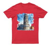 Pisa Leaning Tower Italian Landmark Travel Maglietta da uomo maglietta da...