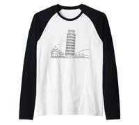 Pisa Linee Arte Viaggiatore Maglia con Maniche Raglan
