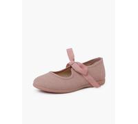 Pisamonas Ballerine di Lino Chiusura Fiocco Grosgrain Misurare 30 Colore Rosa Pallido