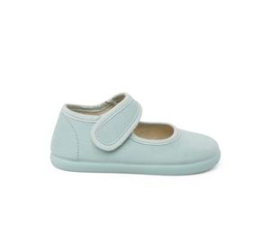 Pisamonas Ballerine con Cinturino Barefoot Lino Fine Misurare 23 Colore Verde Menta