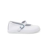 Pisamonas Ballerine con Cinturino Pelle Lavabile Et Fibbia Misurare 24 Colore Bianco