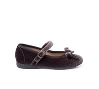 Pisamonas Ballerine con Cinturino Velluto Bambina Fiocchetto Misurare 31 Colore Grigio