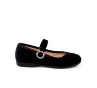 Pisamonas Ballerine con Cinturino Velluto Fibbia Gioiello Misurare 27 Colore Nero