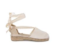 Pisamonas Espadrillas con Lacci per Bambine Tinta Unita Misurare 32 Colore Ecru