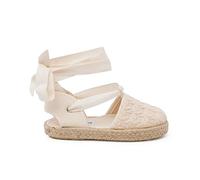 Pisamonas Espadrillas Effetto Intrecciato Nastri Misurare 21 Colore Ecru