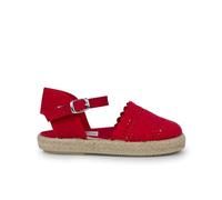 Pisamonas Espadrillas Ricamate per Bambine con Fibbia Misurare 21 Colore Rosso