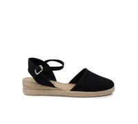 Pisamonas Espadrillas Zeppa Cinturino con Fibbia Misurare 38 Colore Nero