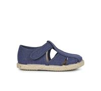 Pisamonas Sandali T-Bar Aperture Tela E Iuta Misurare 22 Colore Blu
