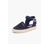 Pisamonas Espadrillas Ricamate per Bambine con Fibbia Misurare 34 Colore Blu