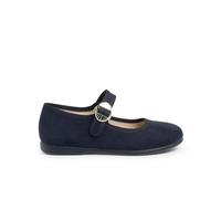 Pisamonas Ballerina con cinturino Tessuto effetto camoscio Bambini Blu Misura 33