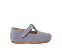 Pisamonas Scarpe Occhio di Bue Barefoot Camoscio Bambino Primi Passi Misurare 23 Colore Azzurro Piombo